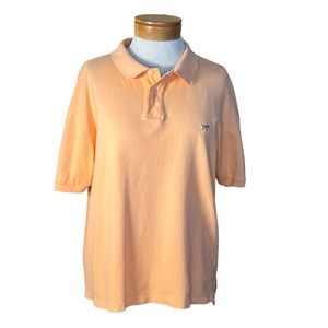 Southern Point Co. Peach Polo With Embroidered Hunting Dog Logo Large